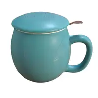Moment Teal, Cană din ceramică 350 ml cu infuzor din inox