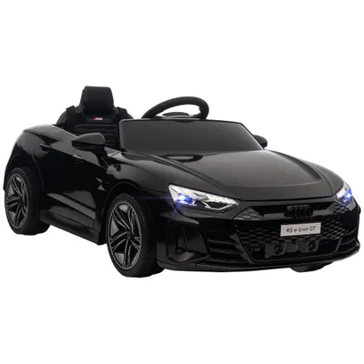HOMCOM Mașină Electrică pentru Copii 3-5 Ani, Audi Neagră, Jucărie Interactivă cu Baterie pentru Copii | Aosom Romania
