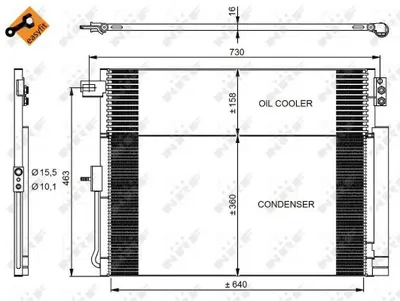 Radiator clima AC cu uscator JEEP GRAND CHEROKEE IV 3.0D-6.4 dupa 2010
