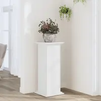 Gossi suport de plante, alb, 33x33x80 cm, lemn prelucrat