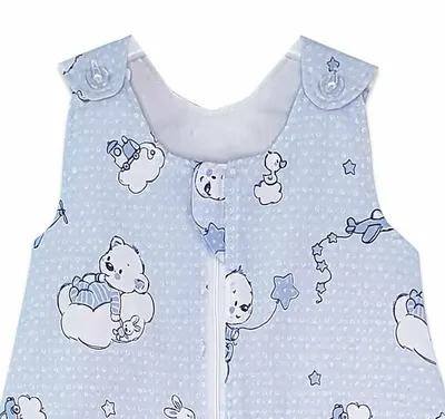 Sac de dormit copii 2.5 tog KidsDecor Ursuletul Martinica albastru din bumbac 110 cm