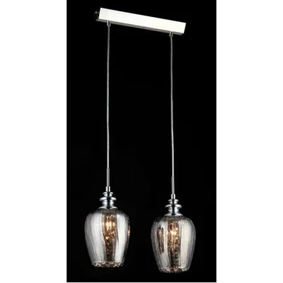 Lampa suspendata Fusion Blues,2 x E14,D.360,cm,H.1000 cm,Nichel fumuriu