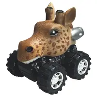 Mașinuță cu sistem friction girafă multicolor