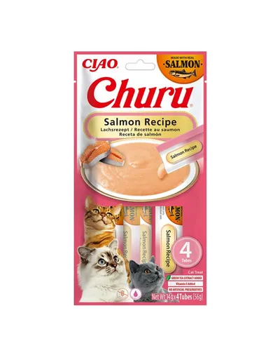 INABA Churu Cat Salmon 4x14g gustare pisici adulte, cu somon