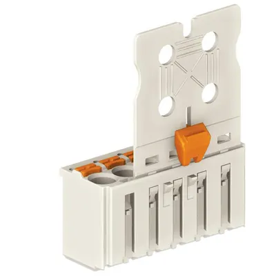 1-conductor female plug; Gripping plate sliding connector release; 2.5 mm²; Pin spacing 5 mm; 8-pole; 2,50 mm²; light gray