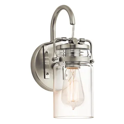 Aplica Brinley 1 Light Wall Light – Brushed Nickel