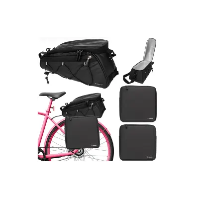 Set 3 genti portbagaj bicicleta, 1 termica 16 litri, 2 laterale, elemente reflectorizante