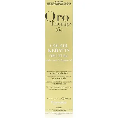Vopsea păr, Fanola, Oro Therapy Colour Keratin, negru, 100ml
