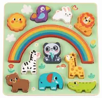 Puzzle din lemn și joc de echilibru Hi Pando - Animale
