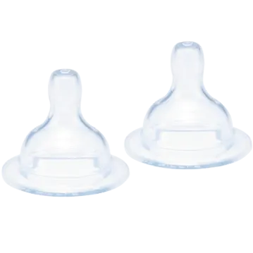 Set tetine de silicon cu flux variabil, 2 buc BebeduE 57034