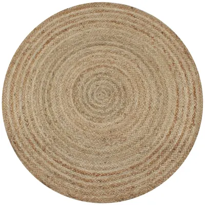 vidaXL Covor din iută împletită, 120 cm, rotund