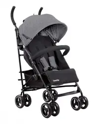 Carucior sport pentru copii KikkaBoo Beetle Grey cu Spatar reglabil,Bara de protectie detasabila,Pliere tip umbrela si greutate redusa ,Copertina reglabila cu plasa de ventilatie,Roti pivotante detasabile,Pana la 22kg