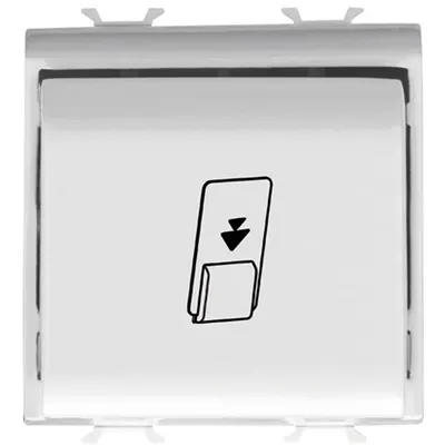Intrerupator cu cartela 2 module Gewiss Chorus GW10039, alb