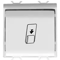 Intrerupator cu cartela 2 module Gewiss Chorus GW10039, alb