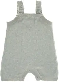 Salopeta pentru bebeluși Lassig - Cozy Knit Wear, 50-56 cm, 0-2 luni, gri