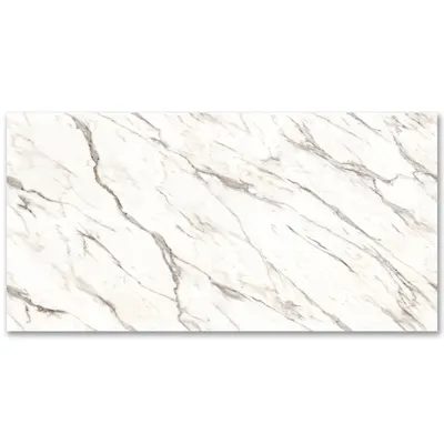 Gresie exterior / interior portelanata Carrara 120 x 240 cm lucioasa rectificata tip marmura