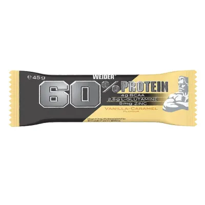 Baton proteic WEIDER 60%, vanilie, 45g