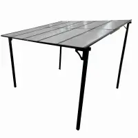 Pergola pentru terasa/gradina din otel si aluminiu KLUGMEISTER KJF4133, dimensiuni 300x300x250/190 cm, culoare gri