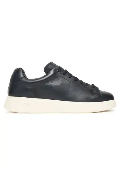 Tenisi barbati model Dark Blue 401 - piele naturala - negru