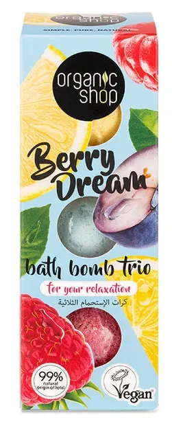 Organic Shop Set de bombe de baie Berry Dream, 3 х 85 g