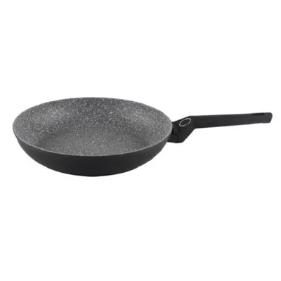 Tigaie din Aluminiu, Diametru 22 cm, Interior Granit, Compatibil Inductie, Negru