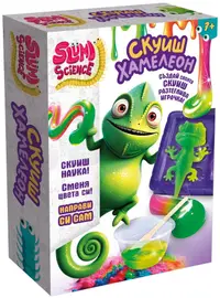 Trusă creativă Lisciani Slumi Science - Cameleon pufos făcut manual
