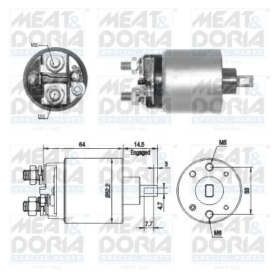 Solenoid Electromotor Potrivit Nissan Qashqai I, Tiida, X-Trail Ii; Renault Clio Iii, Fluence, Grand Scenic Iii, Laguna Iii, Megane Iii, Scenic Iii 1.8 2.0 2.0alk 09.06
