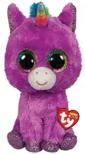 Jucărie de pluș unicorn TY Toys Beanie Boos - Rosette, 24 cm, violet