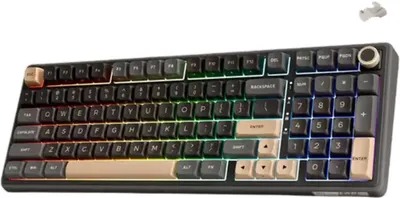 Tastatură mecanică Royal Kludge - R98 Pro Phantom, cu fir, Cream Linear, RGB, neagră