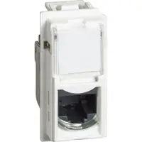 Priza date RJ45 1 modul fara unelte UTP cat5E Bticino Living Now KW4279C5E, alb