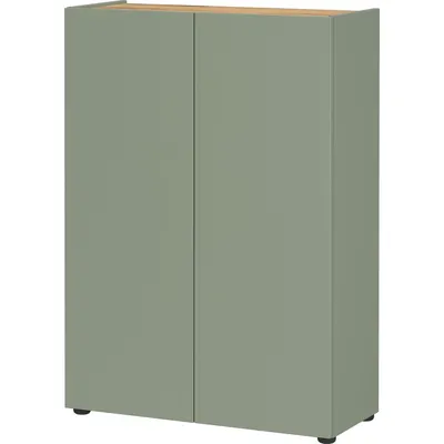 Dulap verde salvie cu aspect de lemn de stejar 74x105x33 cm Alviano – Germania