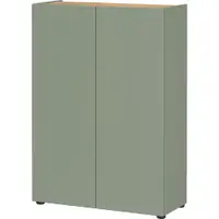Dulap verde salvie cu aspect de lemn de stejar 74x105x33 cm Alviano – Germania