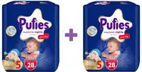 Scutece chiloței Pufies Supreme Nights - Value Pack, mărimea 5 Junior, 12-17 kg, 2 x 28 bucăți