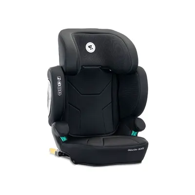 Scaun auto pentru copii Lorelli Growgo Black cu isofix, pliabil, protectii laterale extensibile, tetiera reglabila, 100-150 cm, 3-12 ani