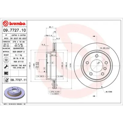 Disc frana BREMBO 09.7727.11