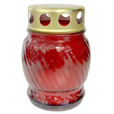 Candela din Sticla, Rosie, 8 Ore