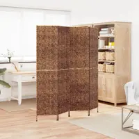 Gossi paravan de camera cu 4 panouri maro, 163x180 cm, zambila de apa