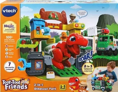Set de joc 2 în 1 Vtech - Parcul de dinozauri (in engleză)