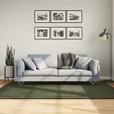 vidaXL Covor HUARTE, fir scurt moale și lavabil verde pădure 140x200cm