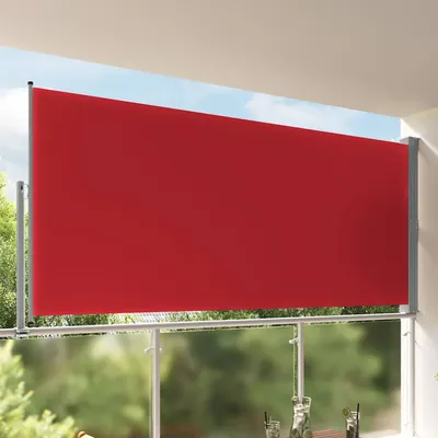 vidaXL Copertină laterală retractabilă de terasă, roșu, 160 x 300 cm