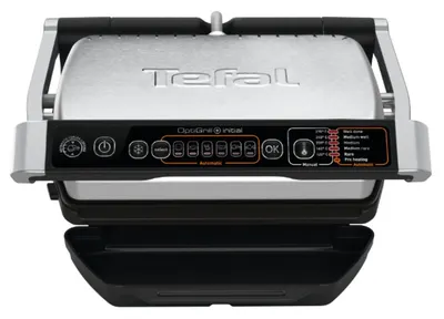 Grătar electric Tefal - GC706D34, 2000W, nervurat, inox/negru