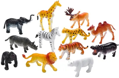 Set de figurine Faunica - Animale sălbatice, 12 piese