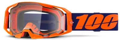 Ochelari atv cross 100% Armatic, lentila clara, culoare rama portocaliu neon