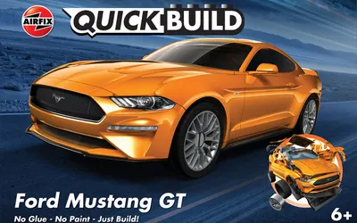 Model asamblat Airfix Modern: mașini - QUICKBUILD Ford Mustang GT - Asamblare fără lipici