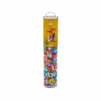 Set constructie Plus-Plus, tub 240 piese, Tropical Mix, culori tropicale