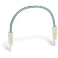 Push-in type wire jumper; insulated; wire length 60 mm; Conductor cross section 0.75 mm²; suitable for 2000 and 2020 Series rail-mounted terminal blocks; gray