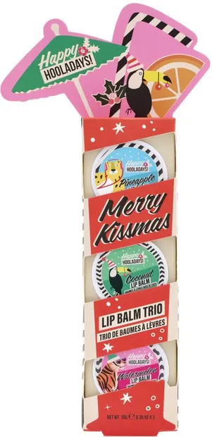 Dirty Works Set Merry Kissmas Lip Balms, 3 bucăți