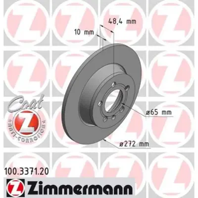 Disc frana ZIMMERMANN 100.3371.20