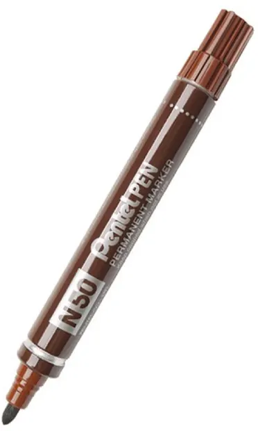 Marker permanent Pentel N50 - 2.0 mm, maro