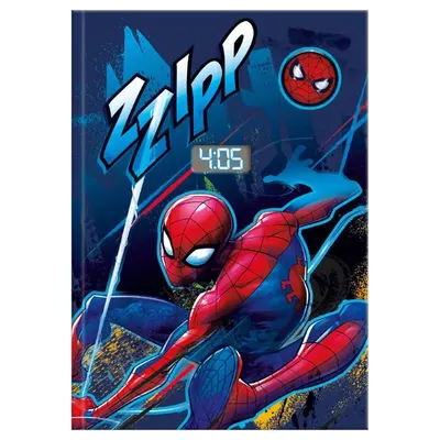 Agendă cu ceas LCD CYP Brands - Spiderman